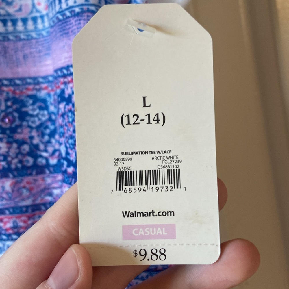 💙2/$5 NWT Faded Glory Top - Picture 3 of 4